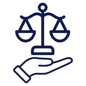 Kazakistan hukuki işlemler ve danışmanlık hizmetleri için adalet simgesi ikon